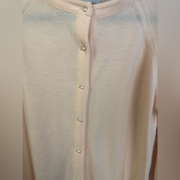 Vintage 90’s Alicia peachy pink button up cardigan sweater. Size Small - Picture 3 of 5